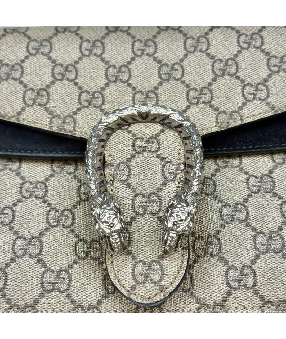 GUCCI Бежевая кожаная сумка через плечо, фото 8