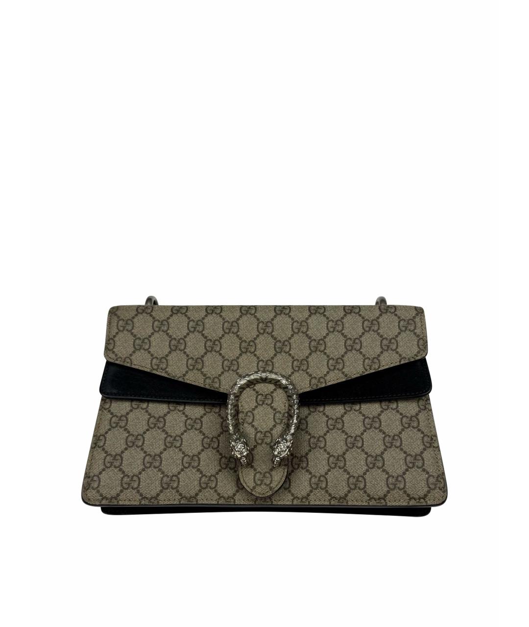 GUCCI Бежевая кожаная сумка через плечо, фото 1
