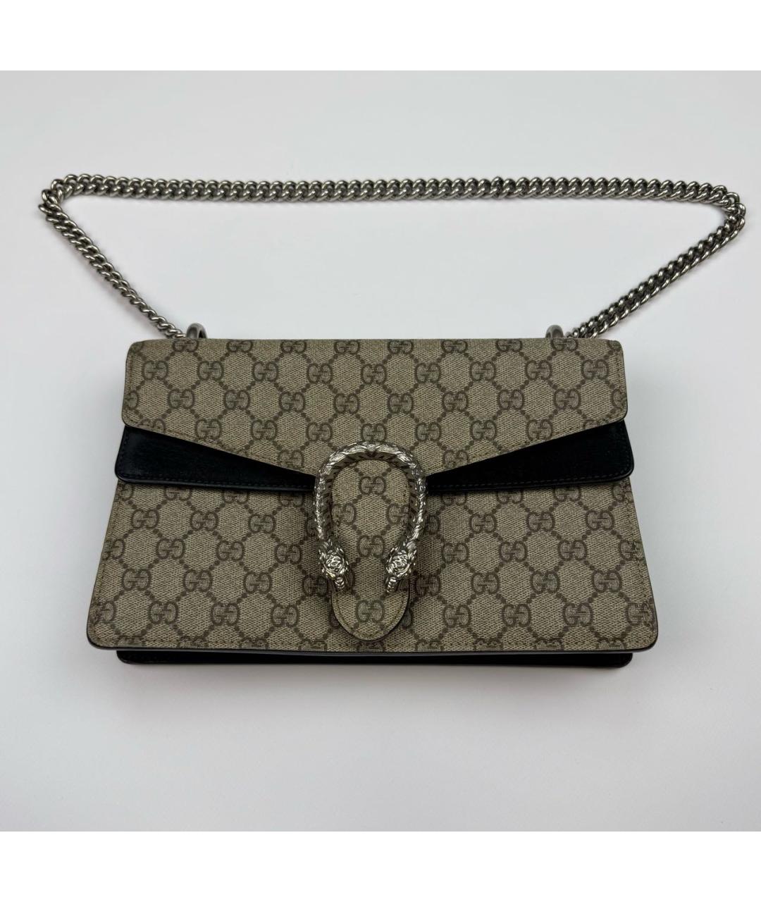 GUCCI Бежевая кожаная сумка через плечо, фото 9