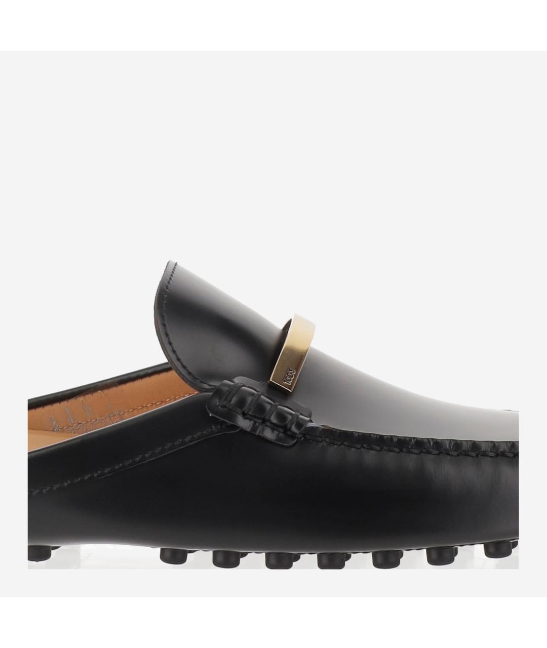 TOD'S Черные кожаные лоферы, фото 5