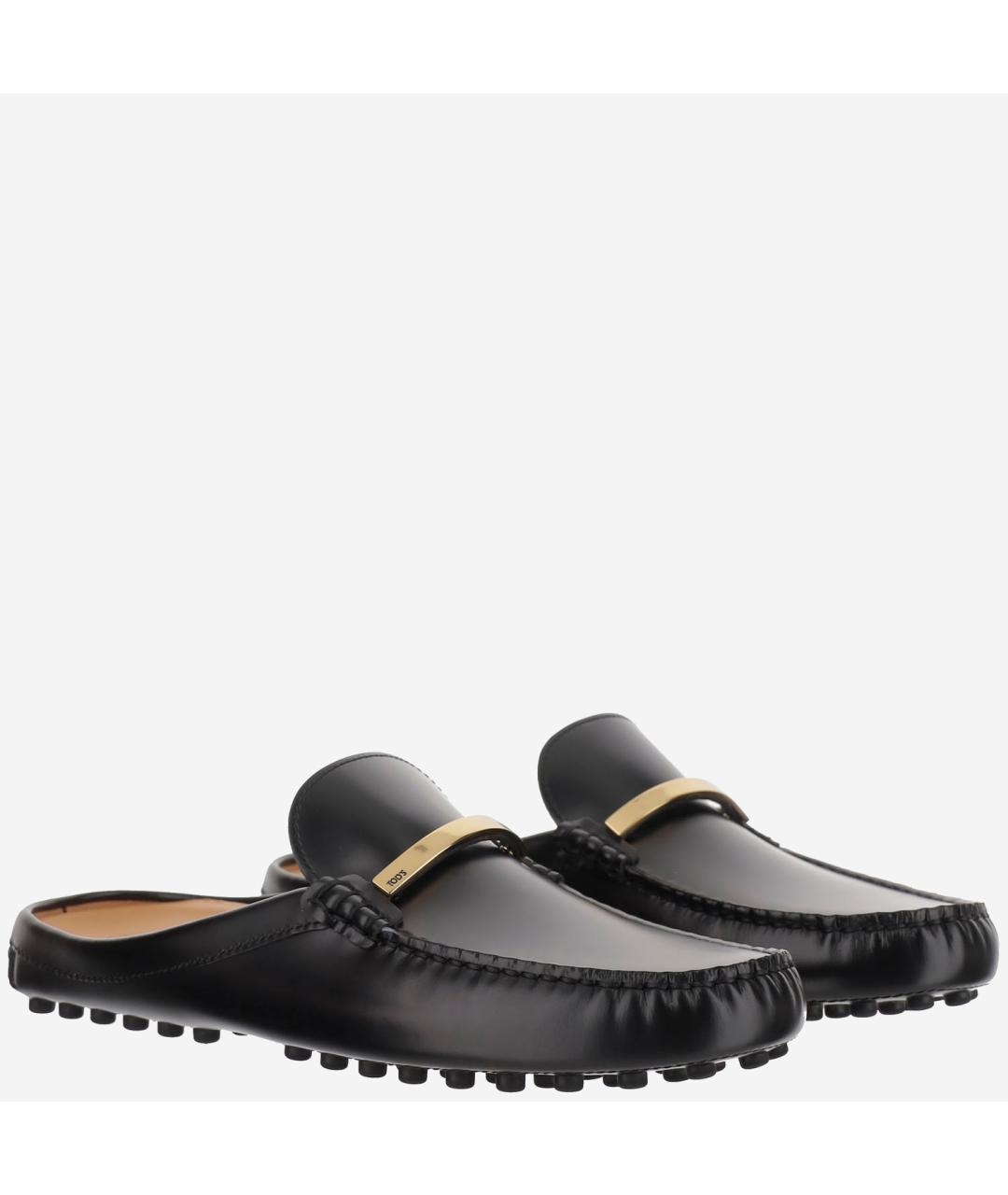 TOD'S Черные кожаные лоферы, фото 3