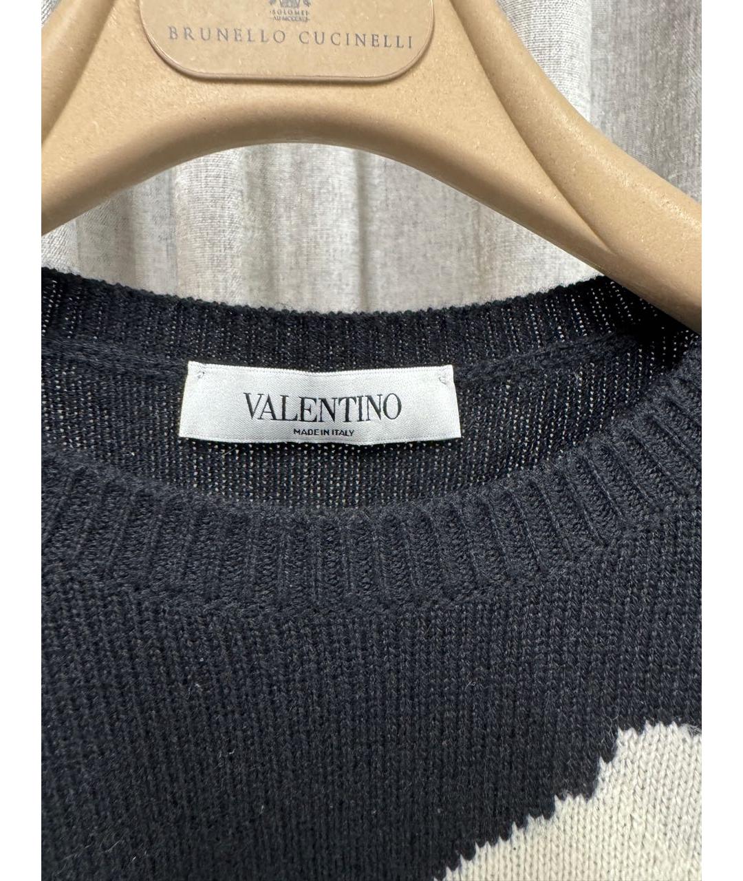 VALENTINO Черный шерстяной джемпер / свитер, фото 3