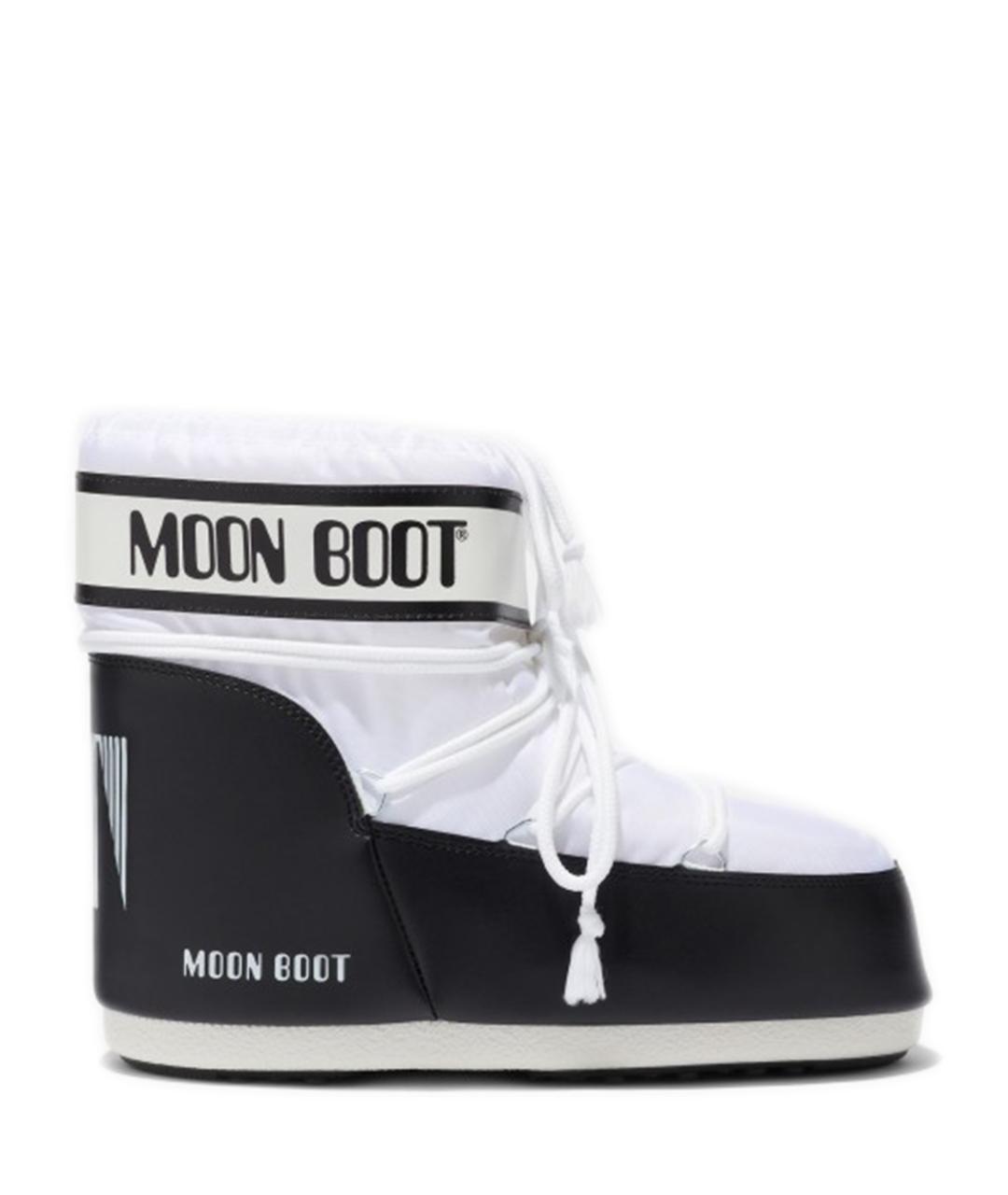 MOON BOOT Белые синтетические низкие ботинки, фото 1