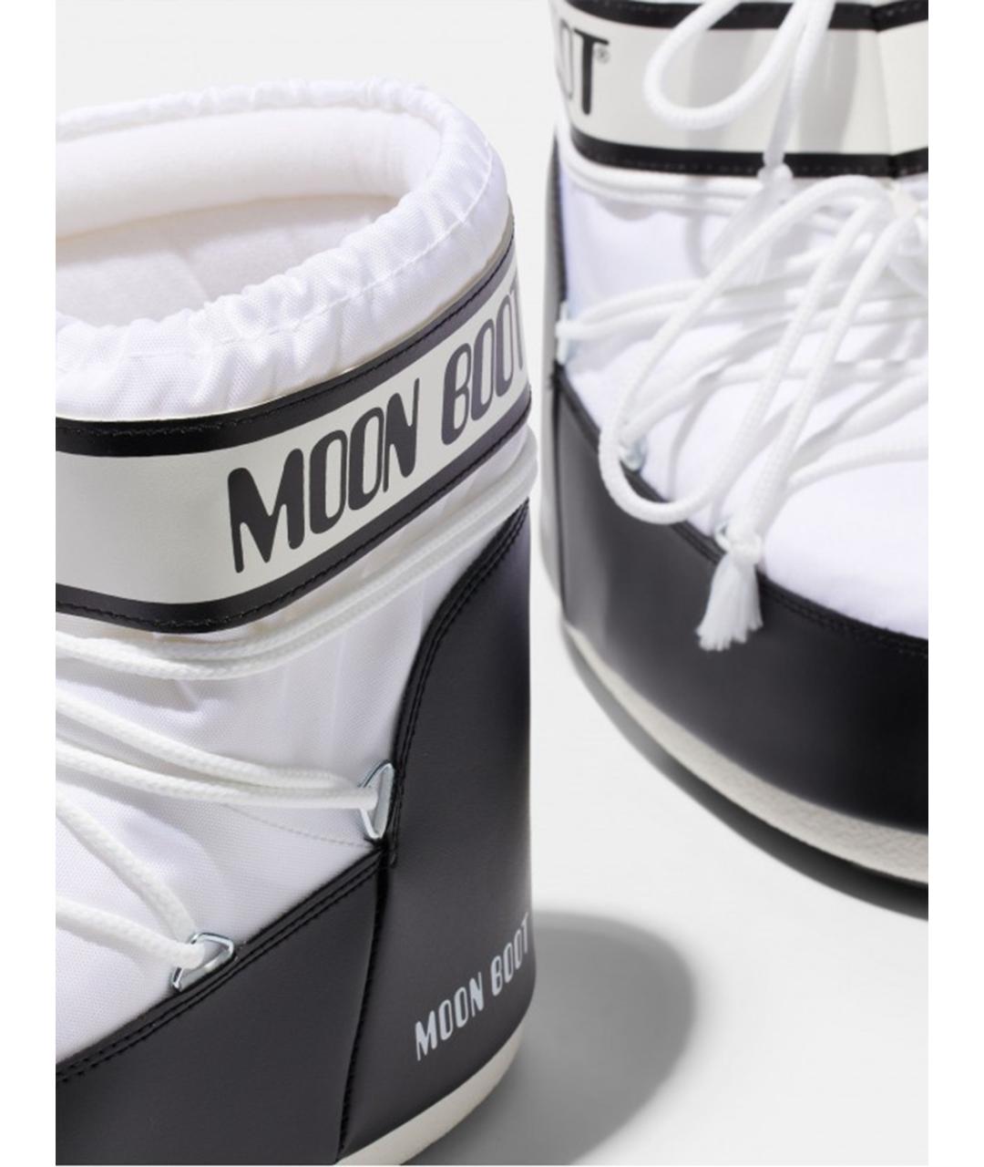 MOON BOOT Белые синтетические низкие ботинки, фото 3