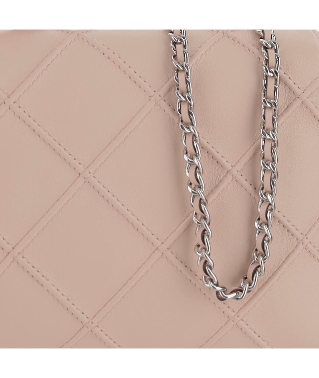TORY BURCH Розовая кожаная сумка через плечо, фото 4