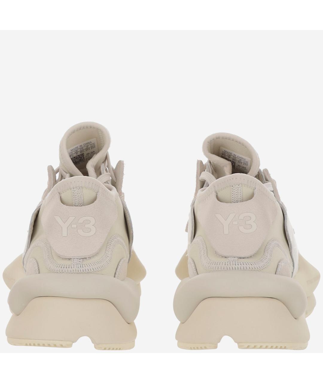 Y-3 Бежевые текстильные низкие кроссовки / кеды, фото 4
