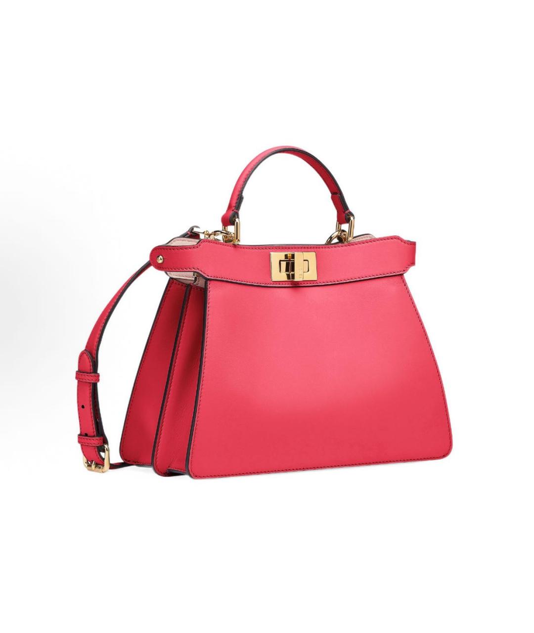 FENDI Розовая кожаная сумка тоут, фото 2