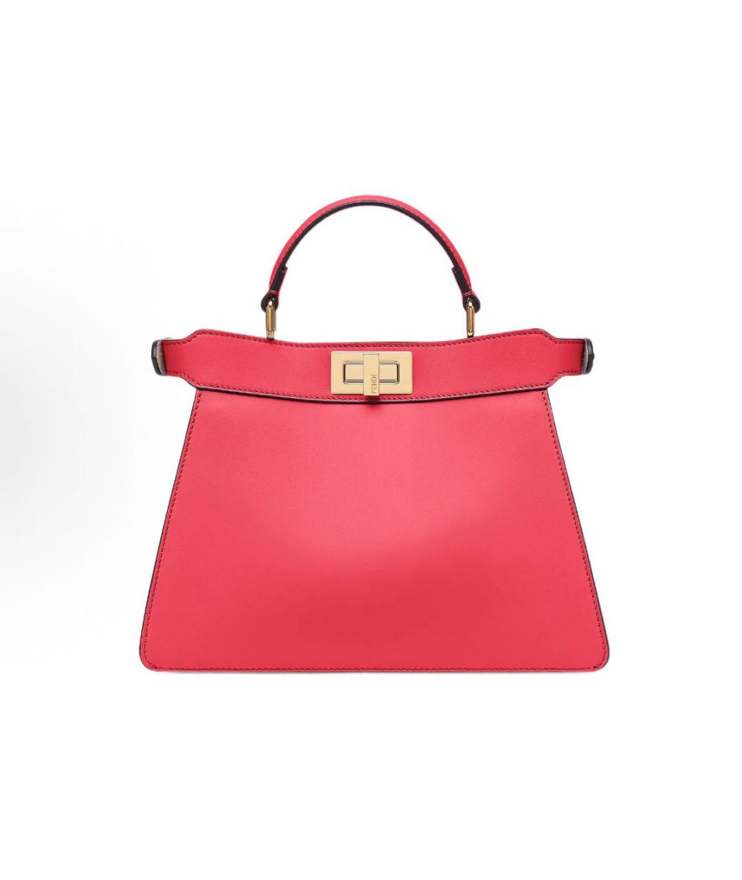 FENDI Розовая кожаная сумка тоут, фото 3
