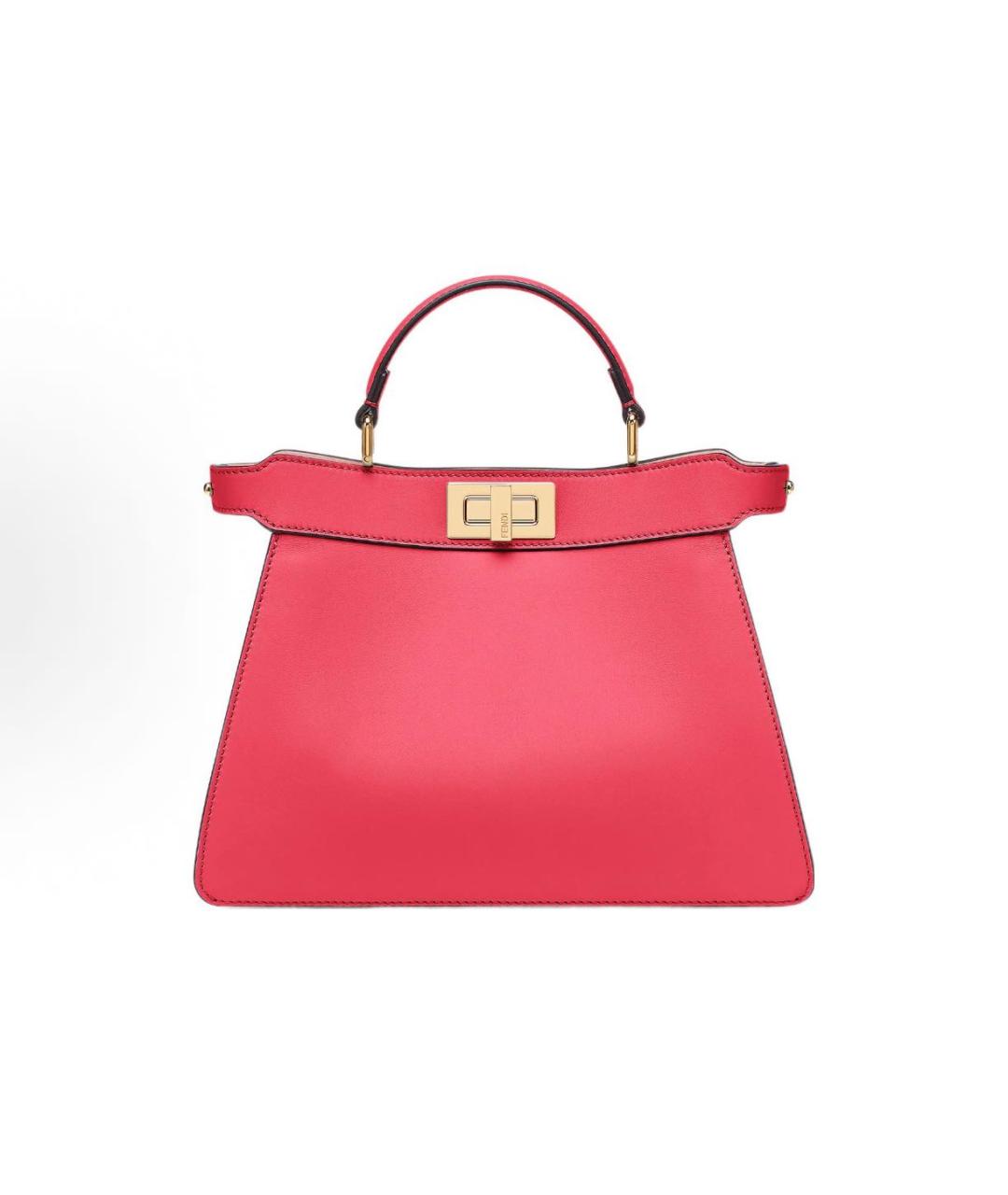 FENDI Розовая кожаная сумка тоут, фото 6
