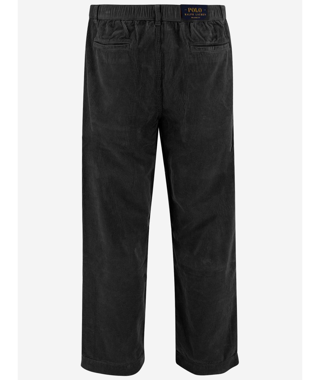 POLO RALPH LAUREN Черные хлопковые повседневные брюки, фото 2