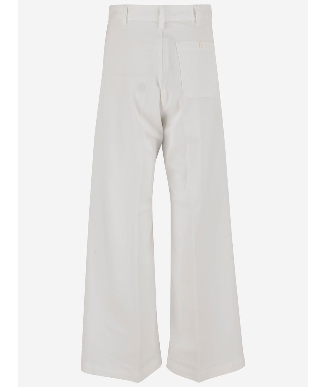 POLO RALPH LAUREN Белые хлопковые прямые брюки, фото 2