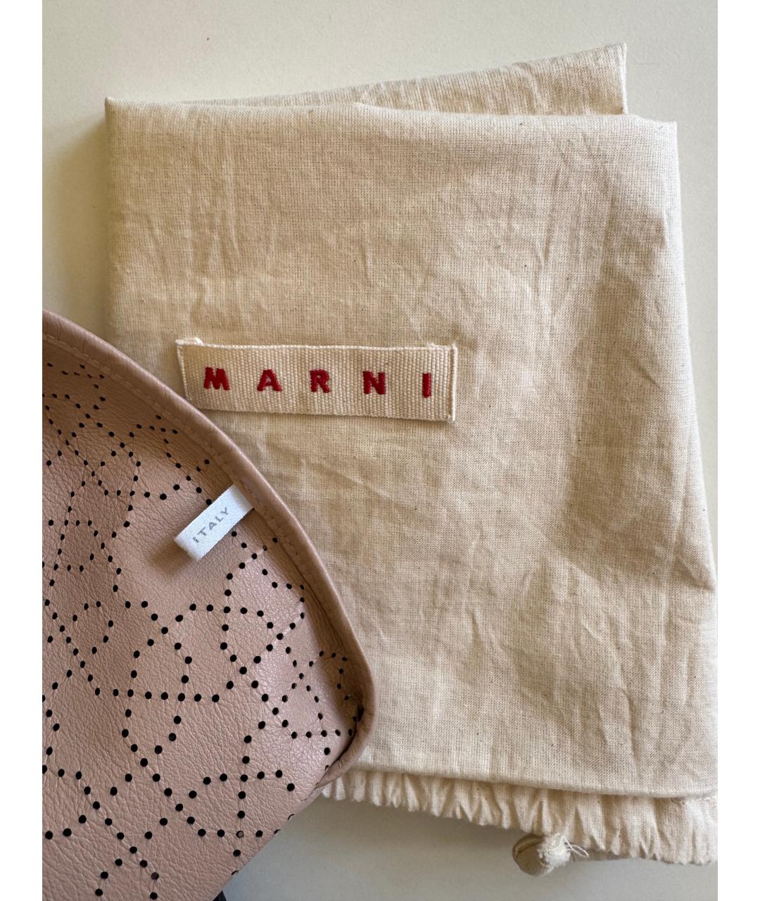 MARNI Синяя кожаная сумка тоут, фото 7
