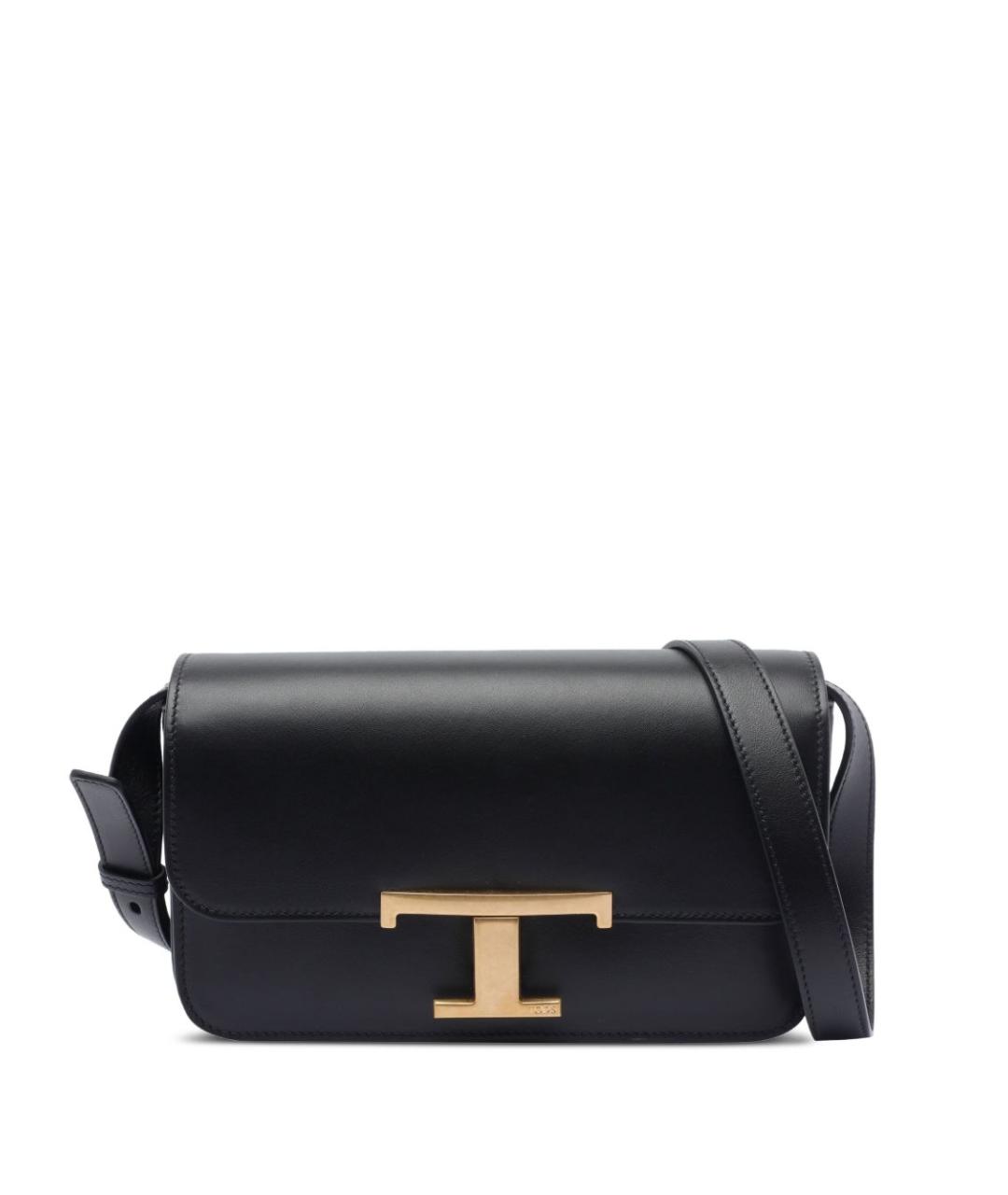 TOD'S Черная кожаная сумка через плечо, фото 1