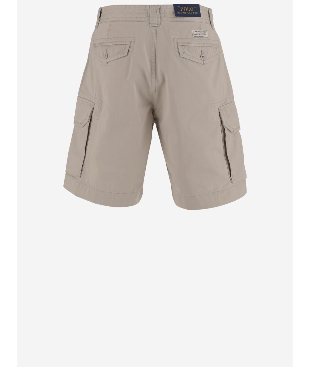 POLO RALPH LAUREN Бежевые хлопковые шорты, фото 2