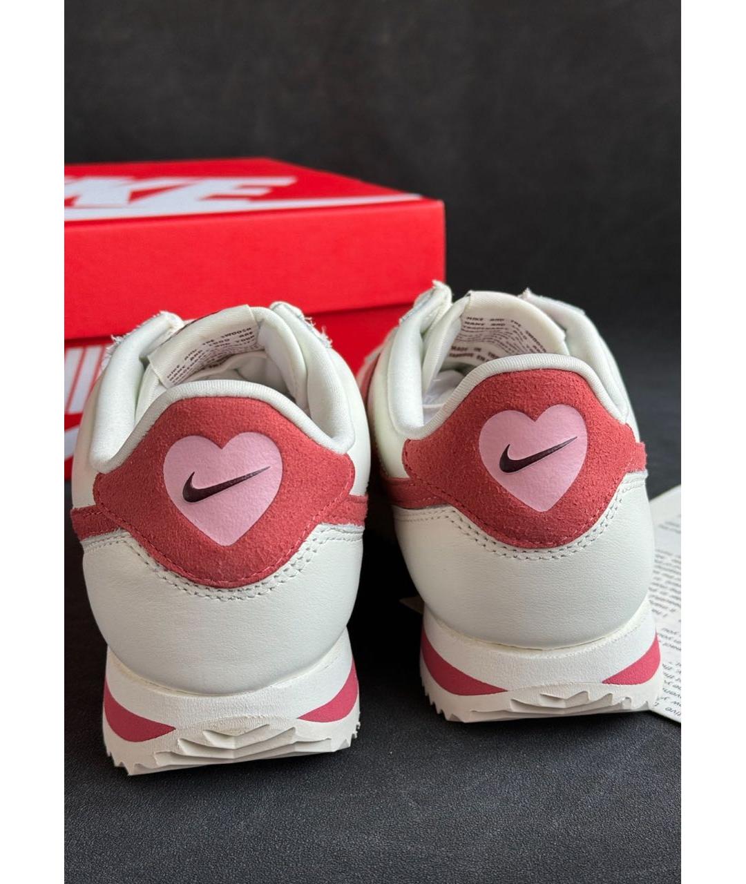 NIKE Белые кожаные кроссовки, фото 4