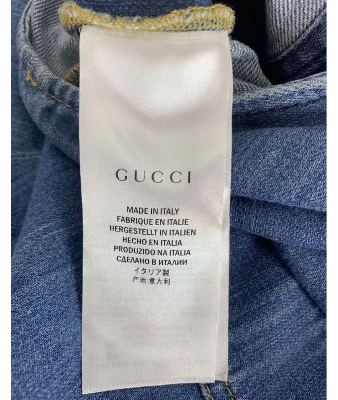 GUCCI Голубое хлопковое повседневное платье, фото 8