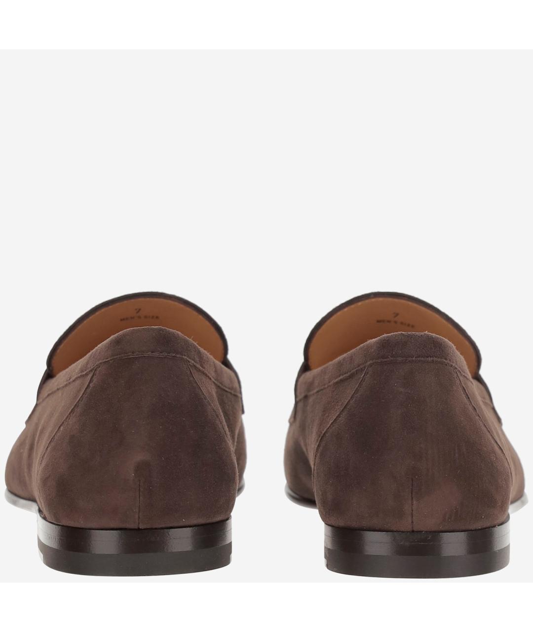 TOD'S Коричневые замшевые лоферы, фото 4