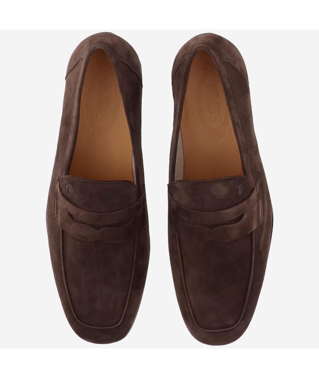 TOD'S Коричневые замшевые лоферы, фото 2