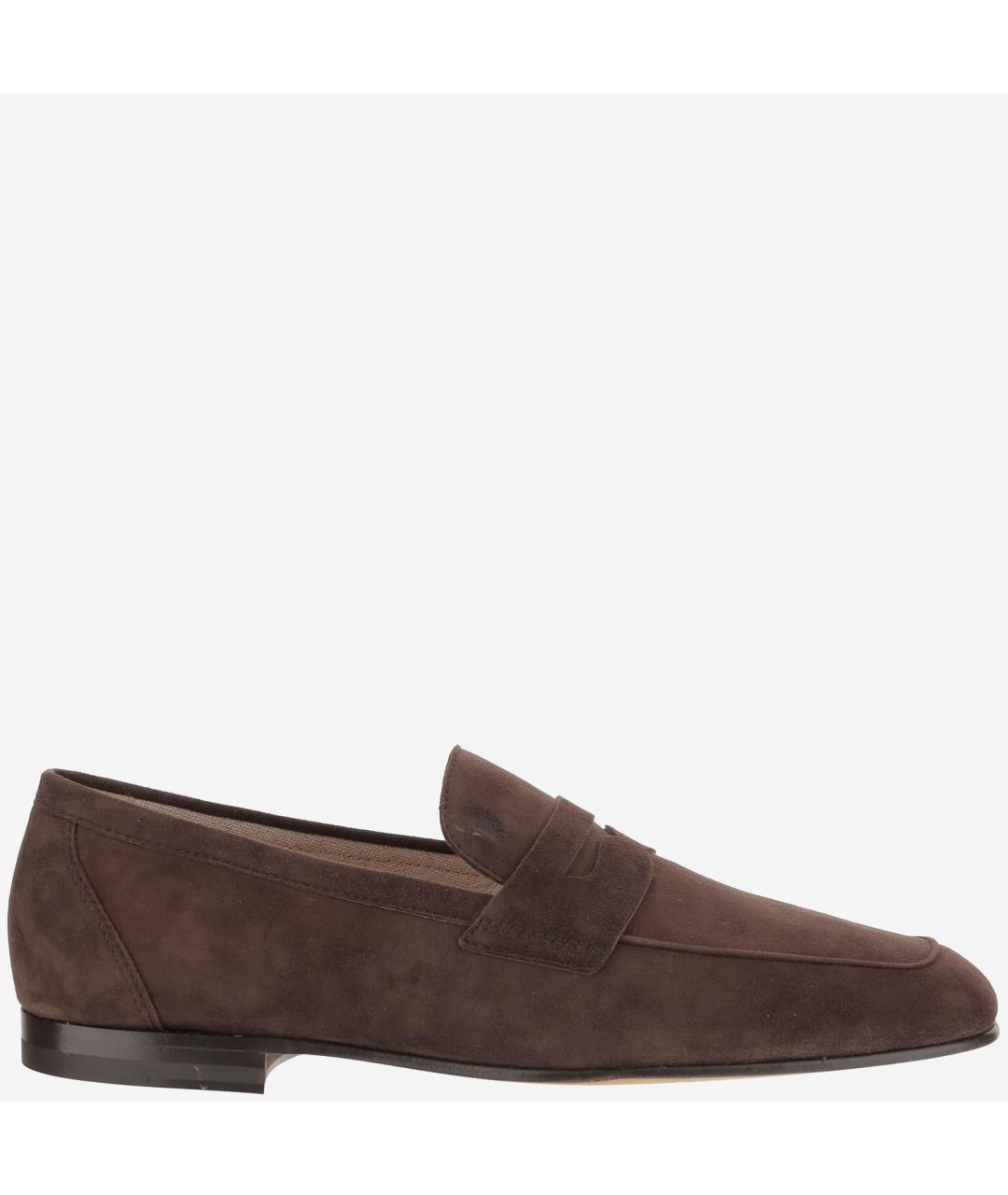 TOD'S Коричневые замшевые лоферы, фото 6