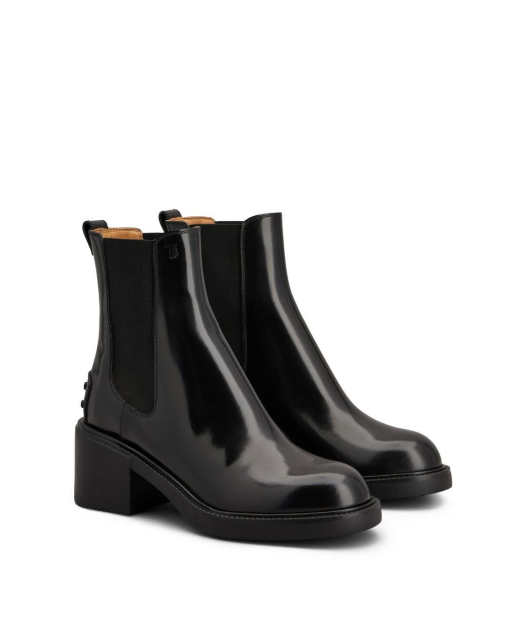 TOD'S Черные кожаные ботильоны, фото 2