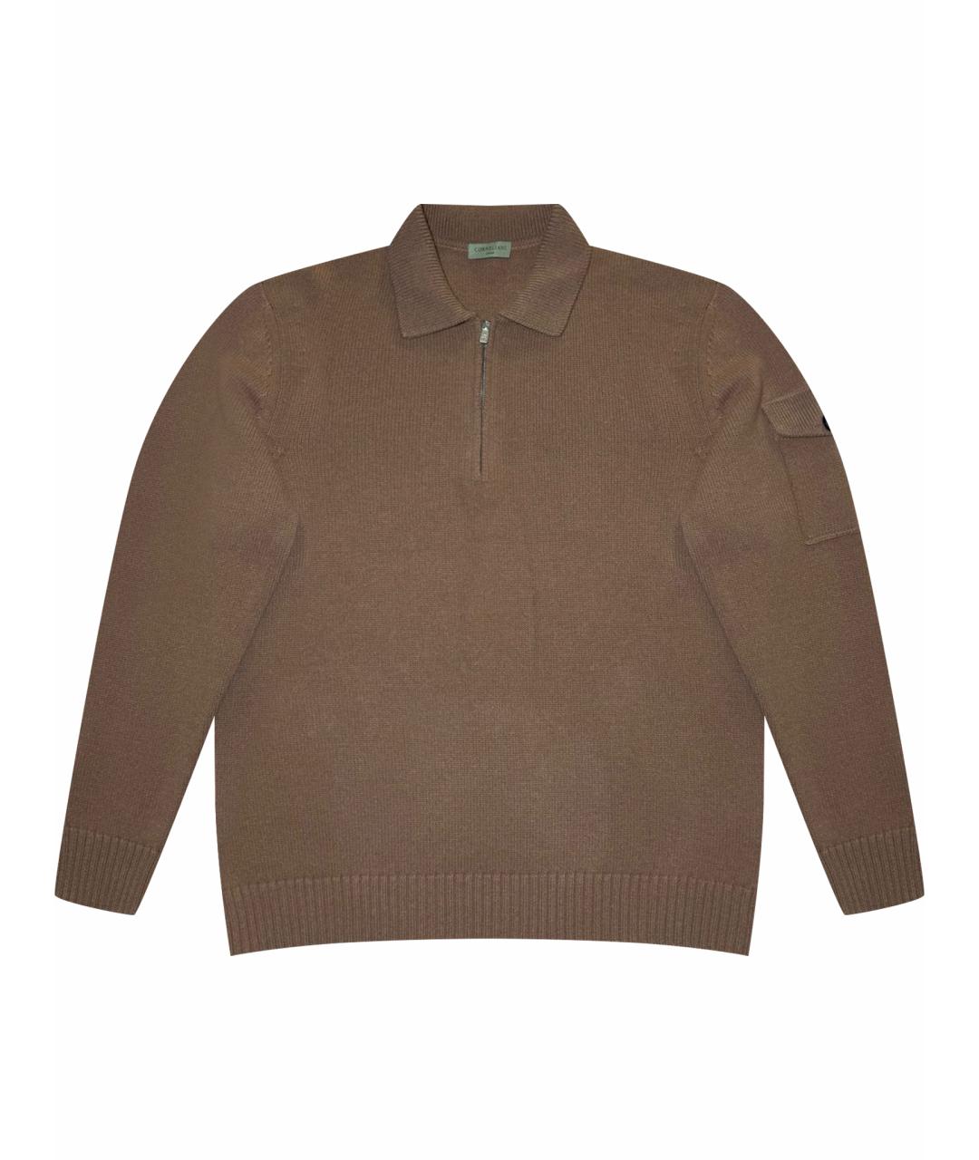 CORNELIANI Коричневый шерстяной джемпер / свитер, фото 1