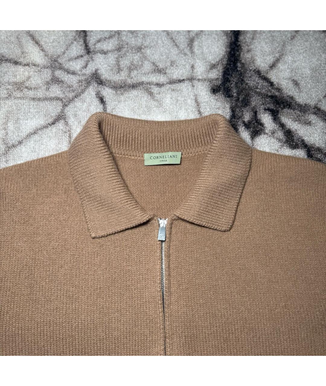 CORNELIANI Коричневый шерстяной джемпер / свитер, фото 3