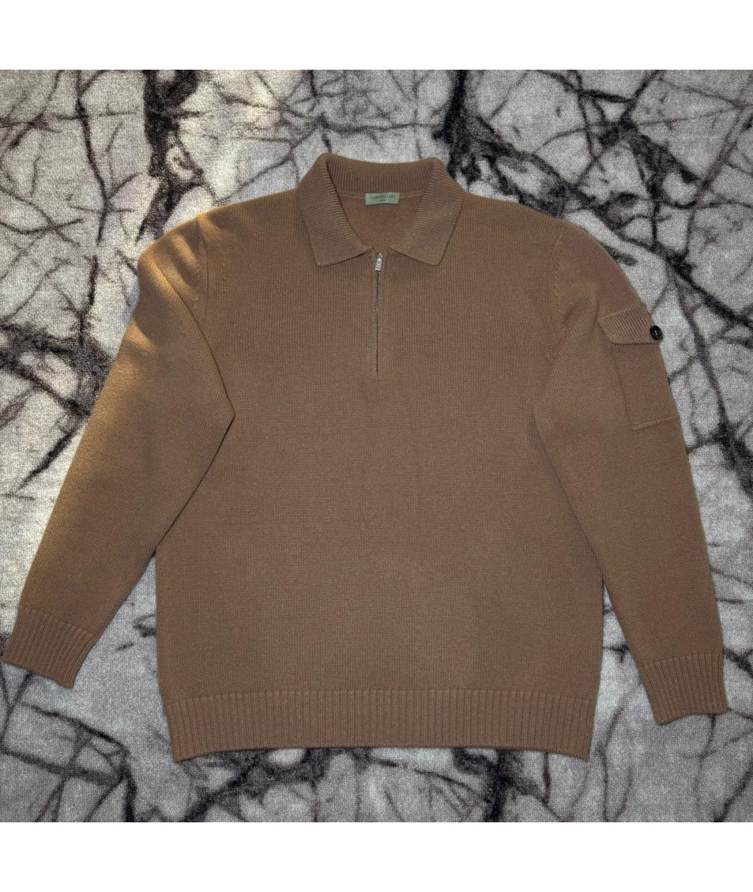 CORNELIANI Коричневый шерстяной джемпер / свитер, фото 5