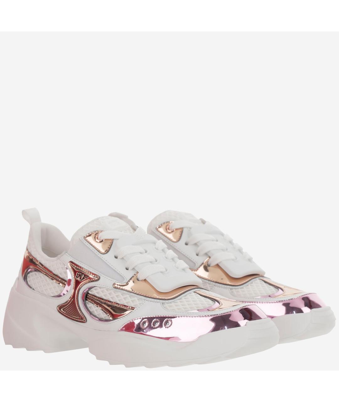 ROGER VIVIER Белые текстильные кроссовки, фото 4