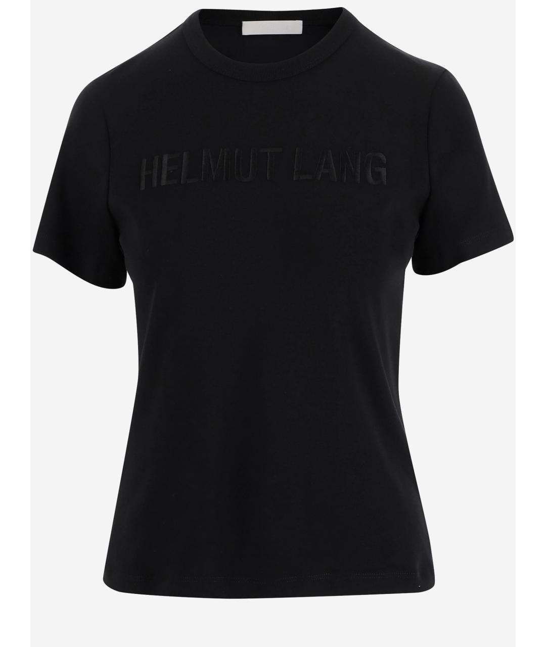 HELMUT LANG Черная хлопковая футболка, фото 4