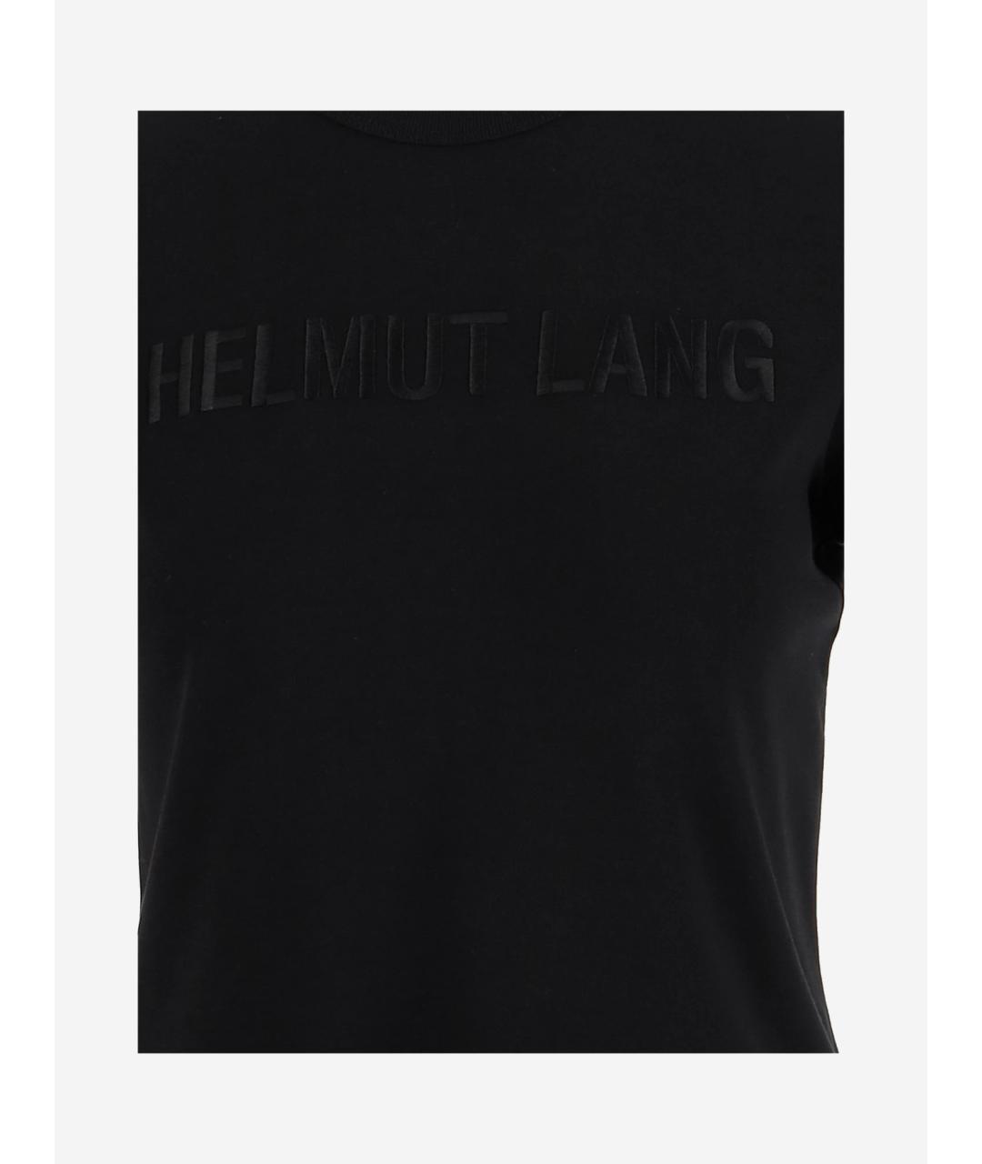 HELMUT LANG Черная хлопковая футболка, фото 3