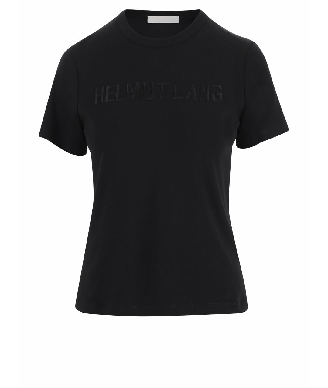 HELMUT LANG Черная хлопковая футболка, фото 1