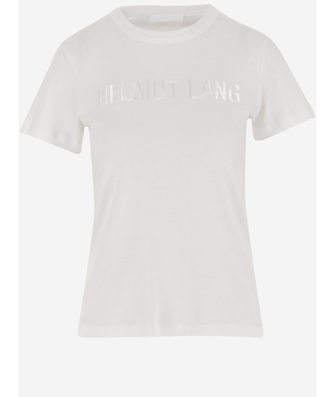 HELMUT LANG Белая хлопковая футболка, фото 4
