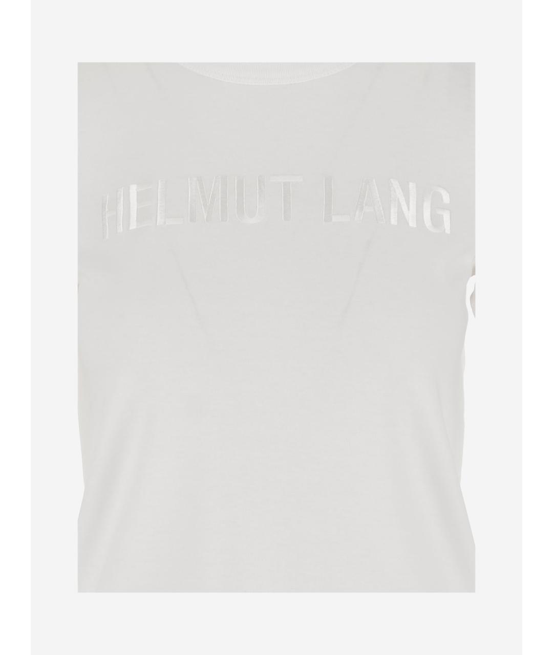 HELMUT LANG Белая хлопковая футболка, фото 3
