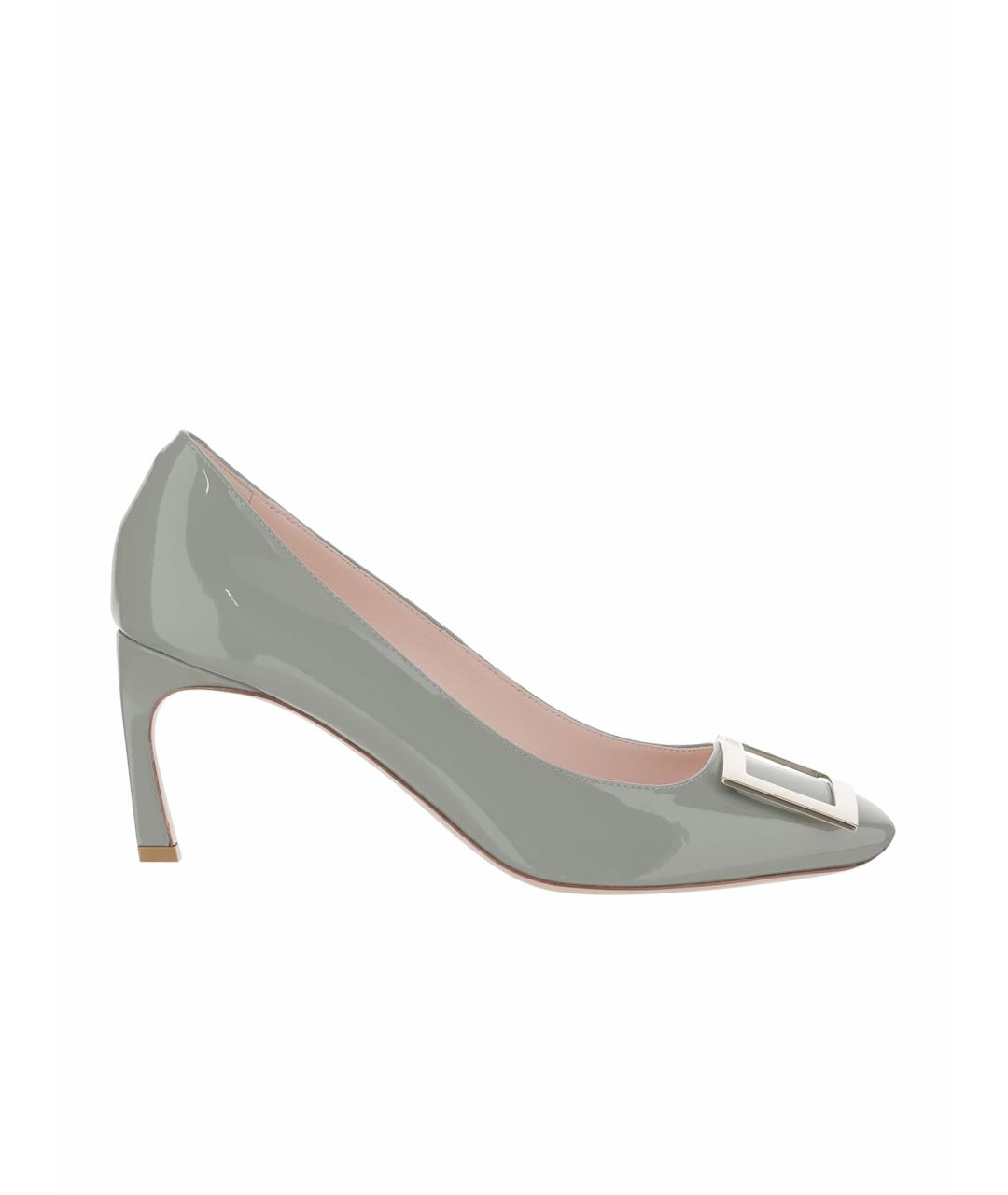 ROGER VIVIER Серые туфли из лакированной кожи, фото 5