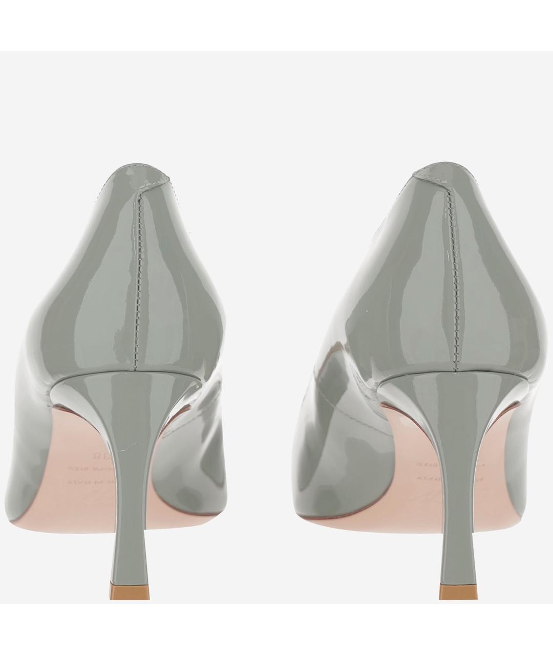 ROGER VIVIER Серые туфли из лакированной кожи, фото 3