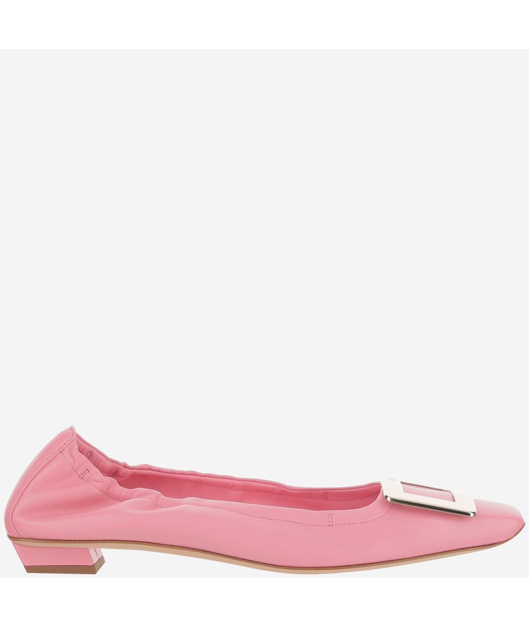 ROGER VIVIER Розовые кожаные балетки, фото 5