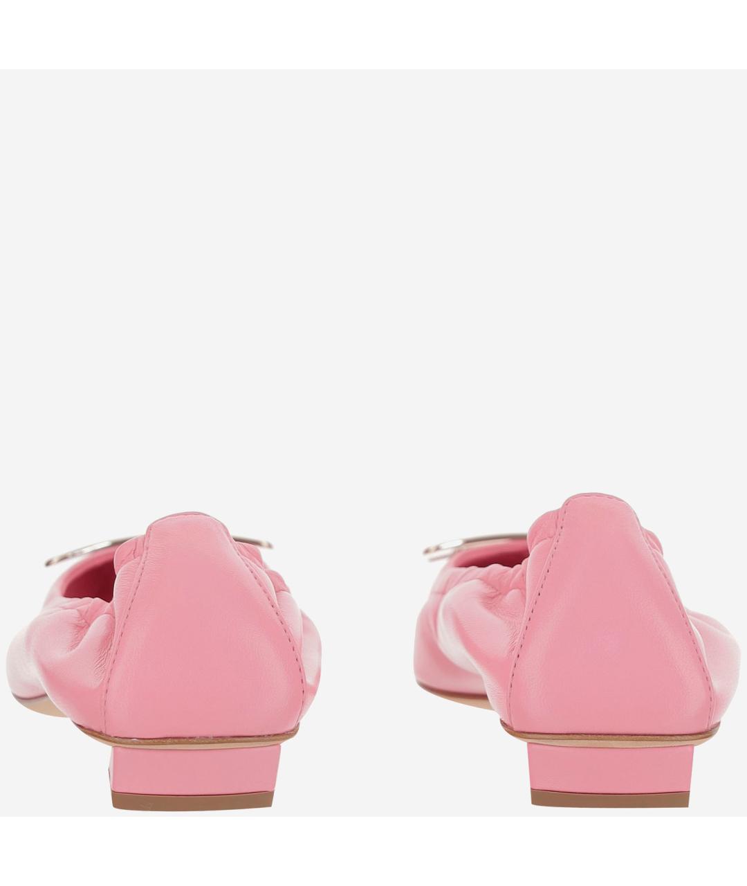 ROGER VIVIER Розовые кожаные балетки, фото 3
