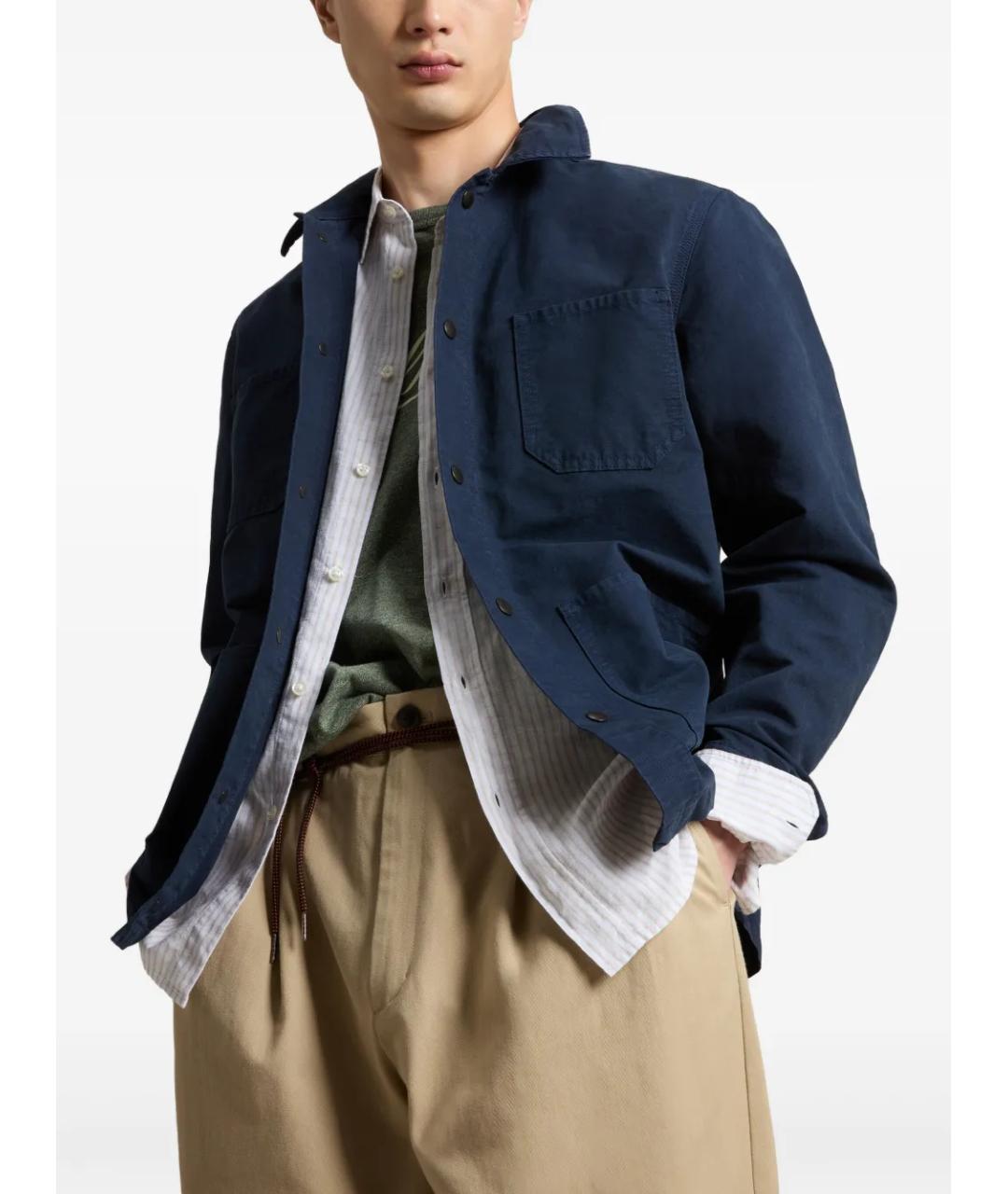 WOOLRICH Темно-синяя хлопковая куртка, фото 5