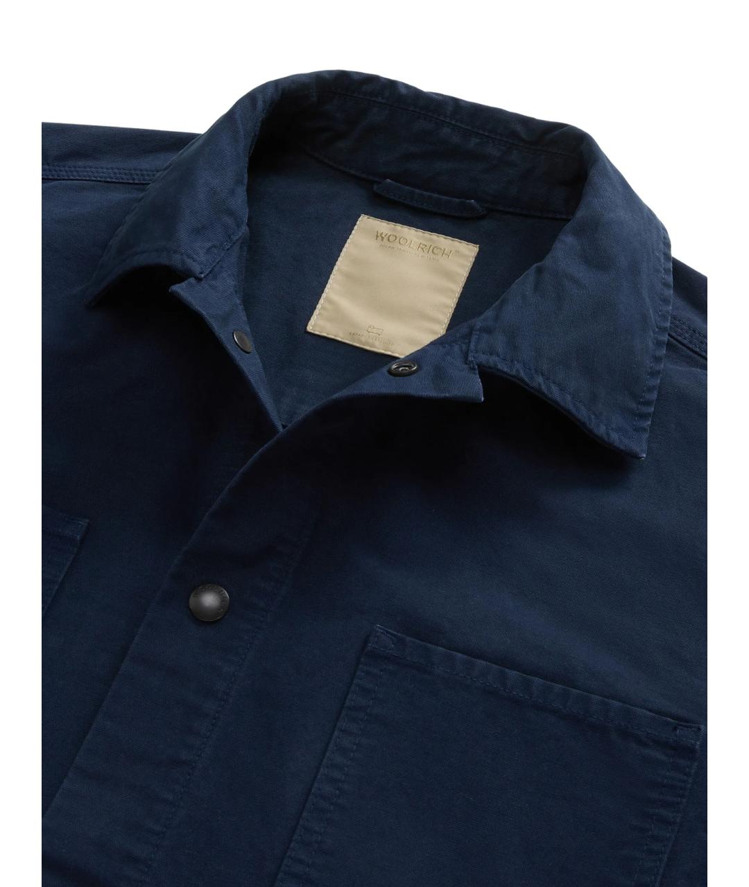 WOOLRICH Темно-синяя хлопковая куртка, фото 6