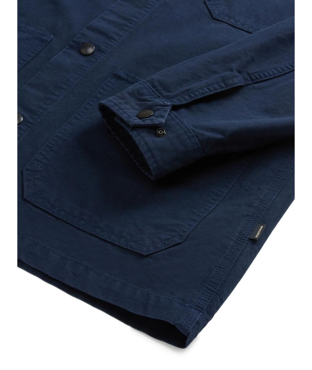 WOOLRICH Темно-синяя хлопковая куртка, фото 7