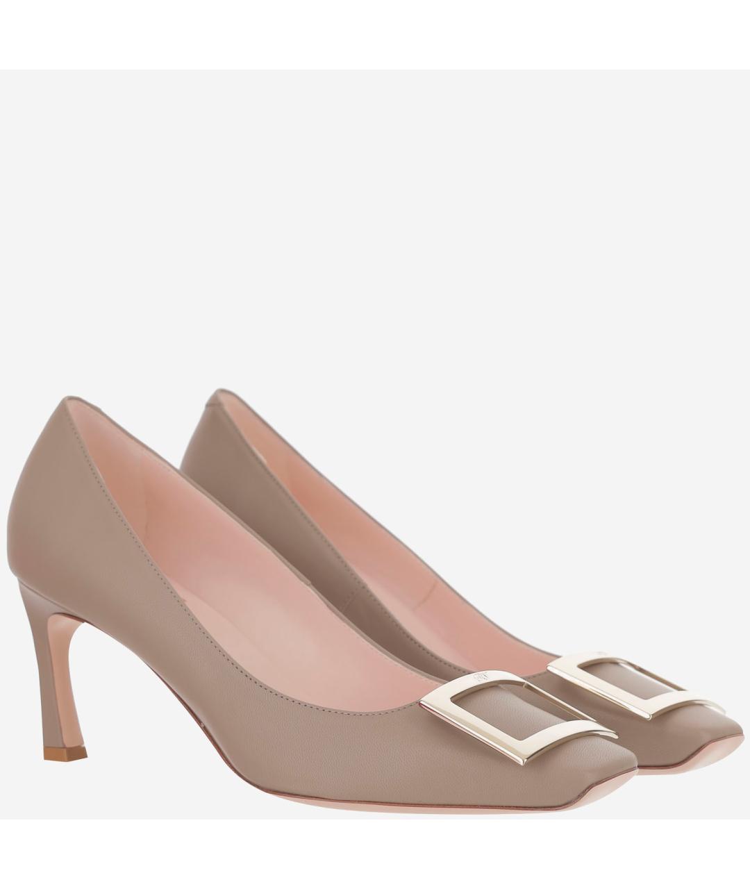 ROGER VIVIER Бежевые кожаные туфли, фото 2