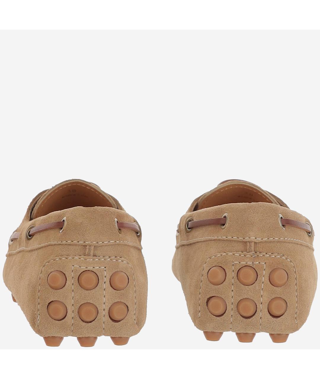 TOD'S Бежевые замшевые лоферы, фото 4