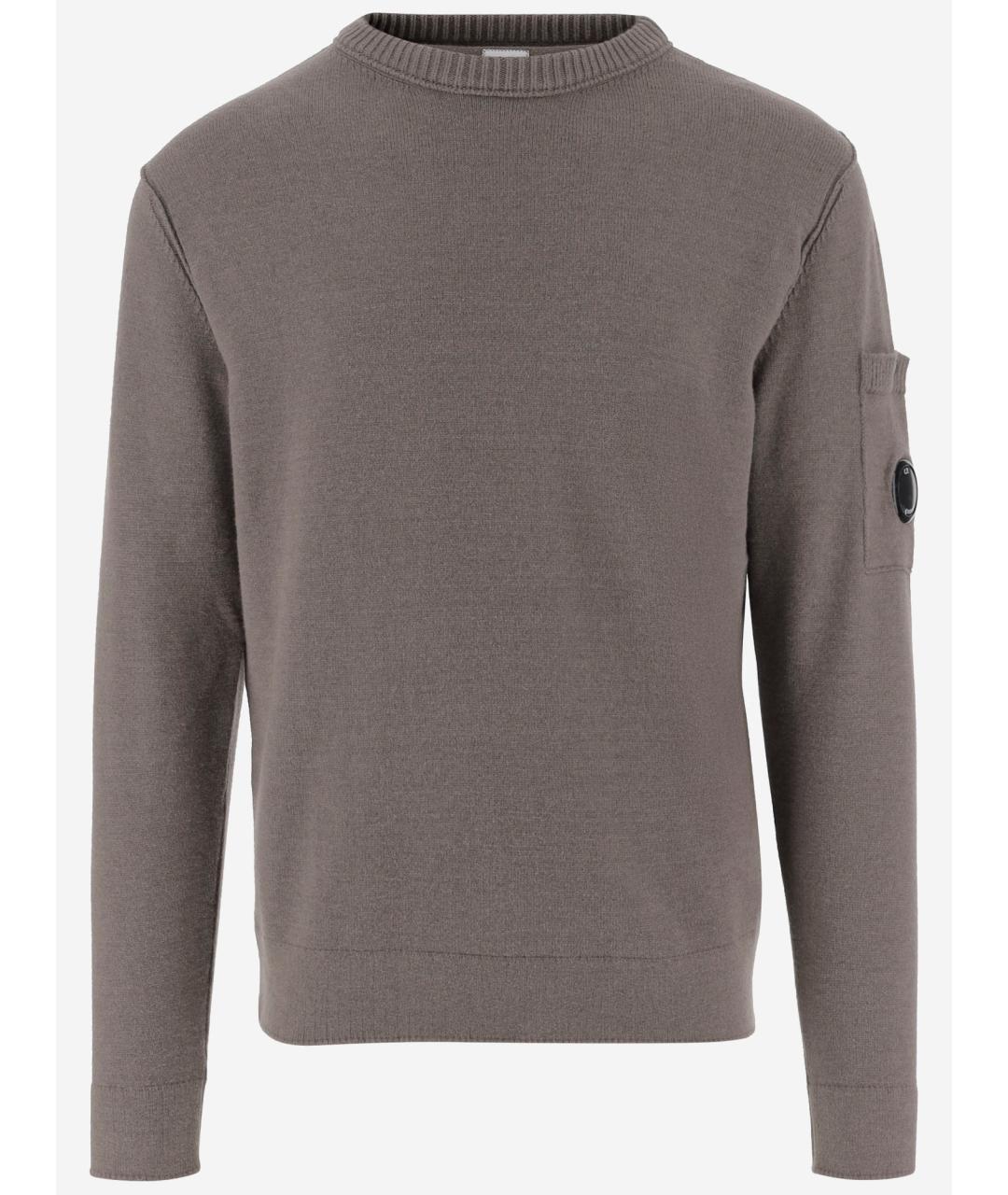 CP COMPANY Серый хлопко-эластановый джемпер / свитер, фото 5