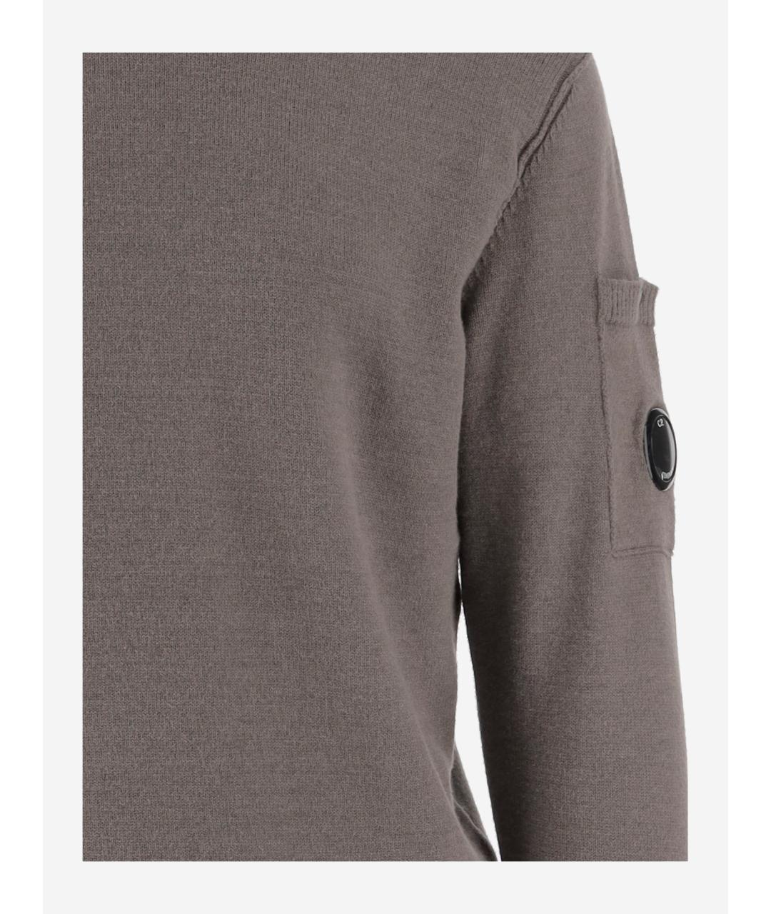 CP COMPANY Серый хлопко-эластановый джемпер / свитер, фото 4