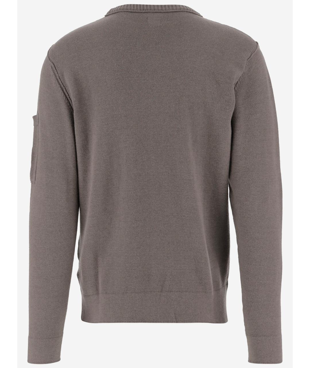 CP COMPANY Серый хлопко-эластановый джемпер / свитер, фото 3
