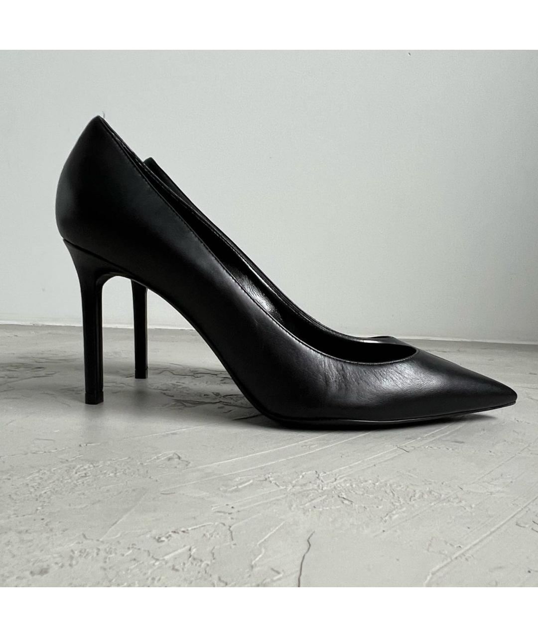 SAINT LAURENT Черные кожаные туфли, фото 7