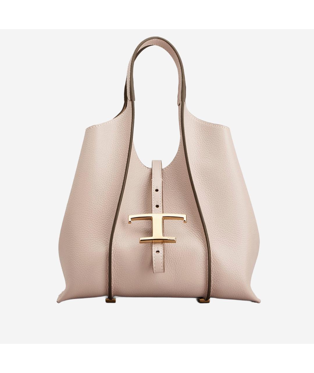 TOD'S Розовая кожаная сумка тоут, фото 6