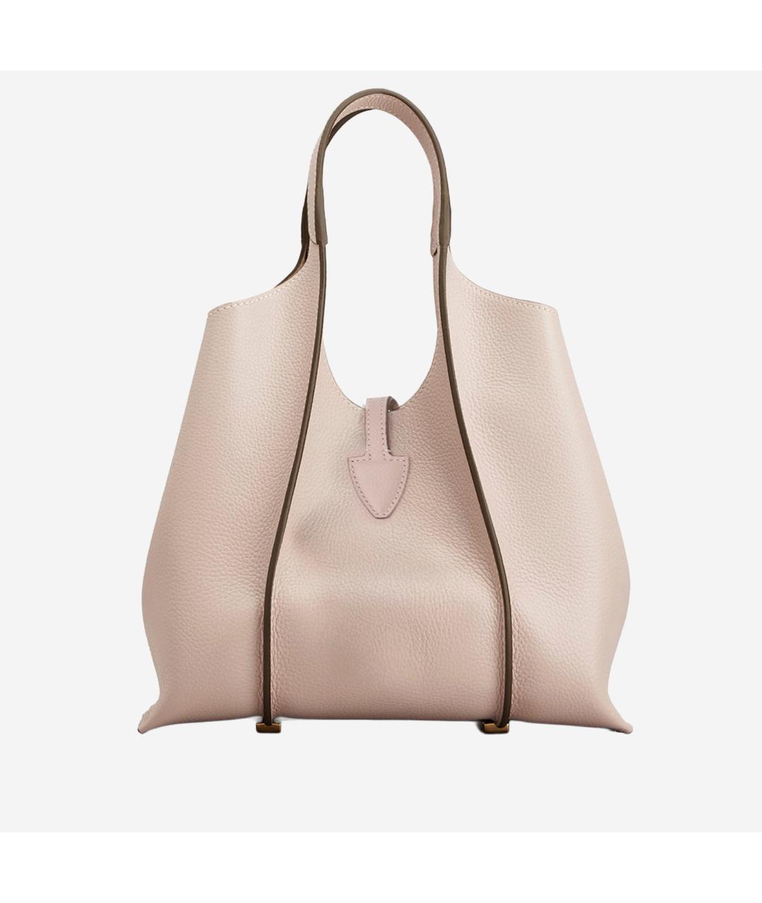 TOD'S Розовая кожаная сумка тоут, фото 3