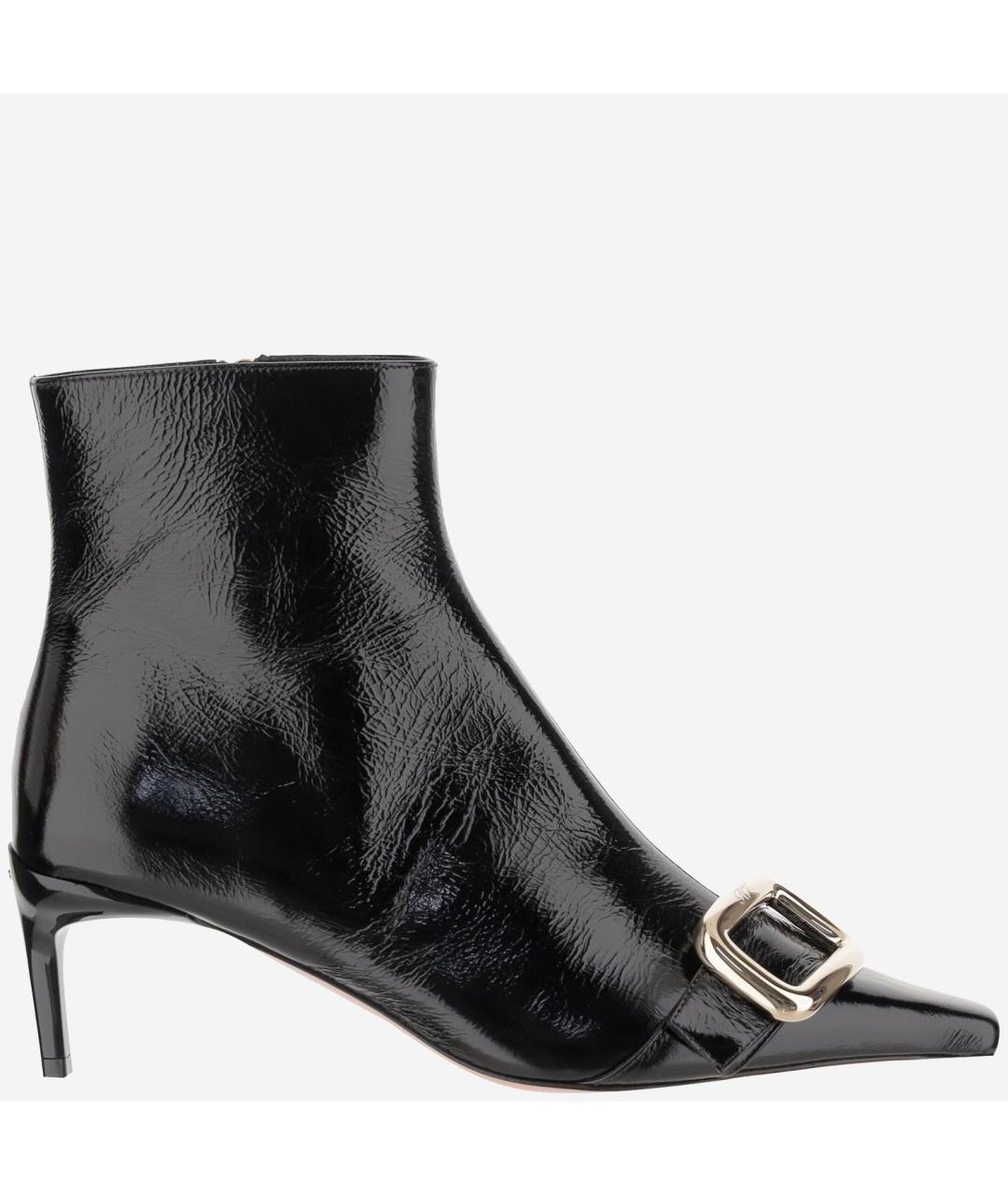 ROGER VIVIER Черные ботильоны из лакированной кожи, фото 5