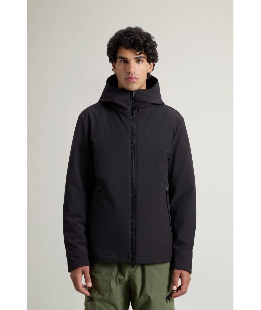 WOOLRICH Черная полиэстеровая куртка, фото 4